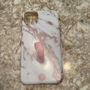 Loopy Case Rose Gold and White Marble Phone Case